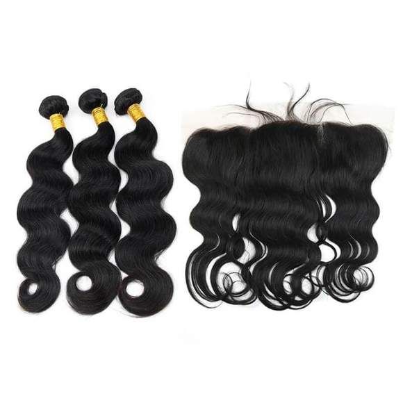 3 Paquets de Tissage + Lace Frontale Body Wave