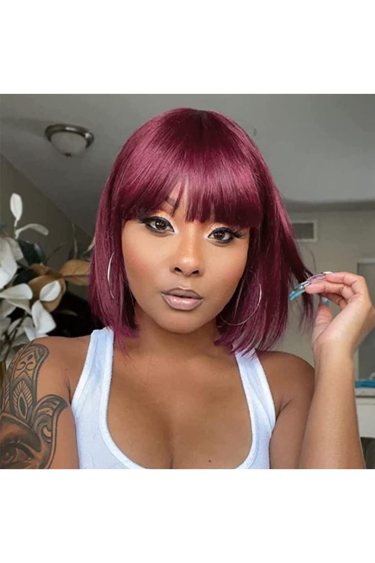 Bob Wig Frange Bordeaux Straight