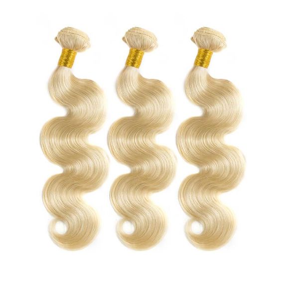 3 Paquets de Tissage Blond Platine Body Wave