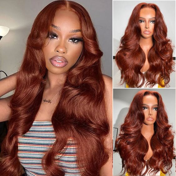Lace Frontale 13x4 HD Lace Marron Roux Body Wave