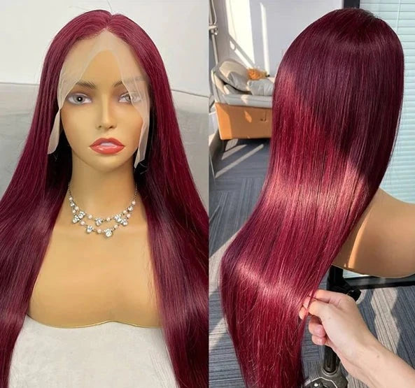 Lace frontale 360 HD Lace Bordeaux Straight