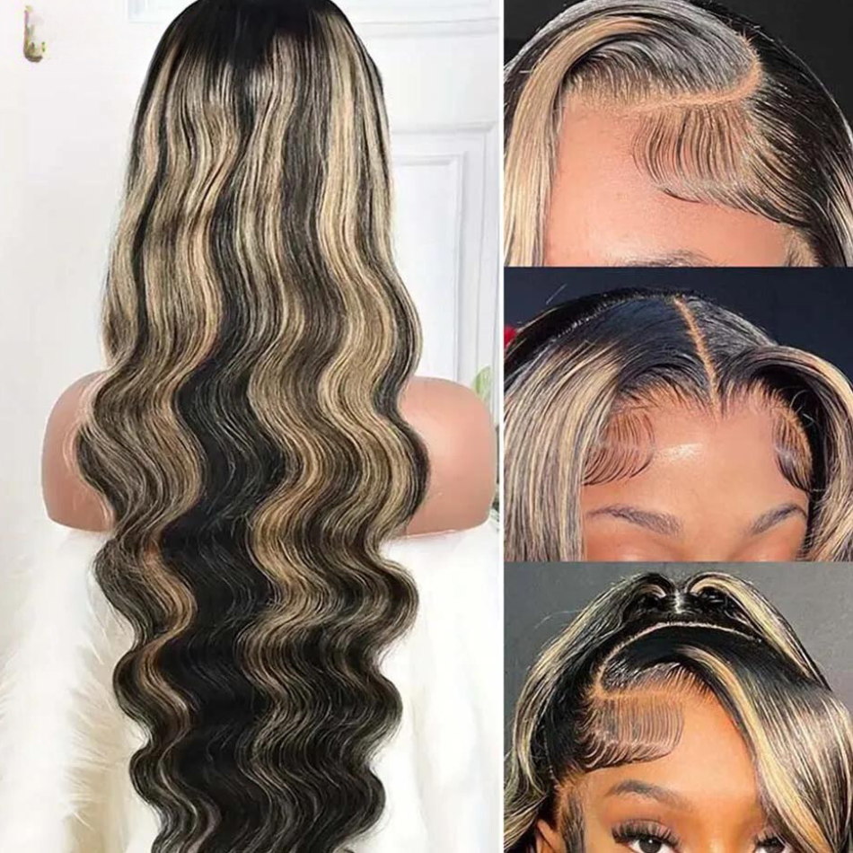 Lace Frontale 13x4 13x6 HD Lace 1B/27 Ombre highlight Body Wave Haute Qualité