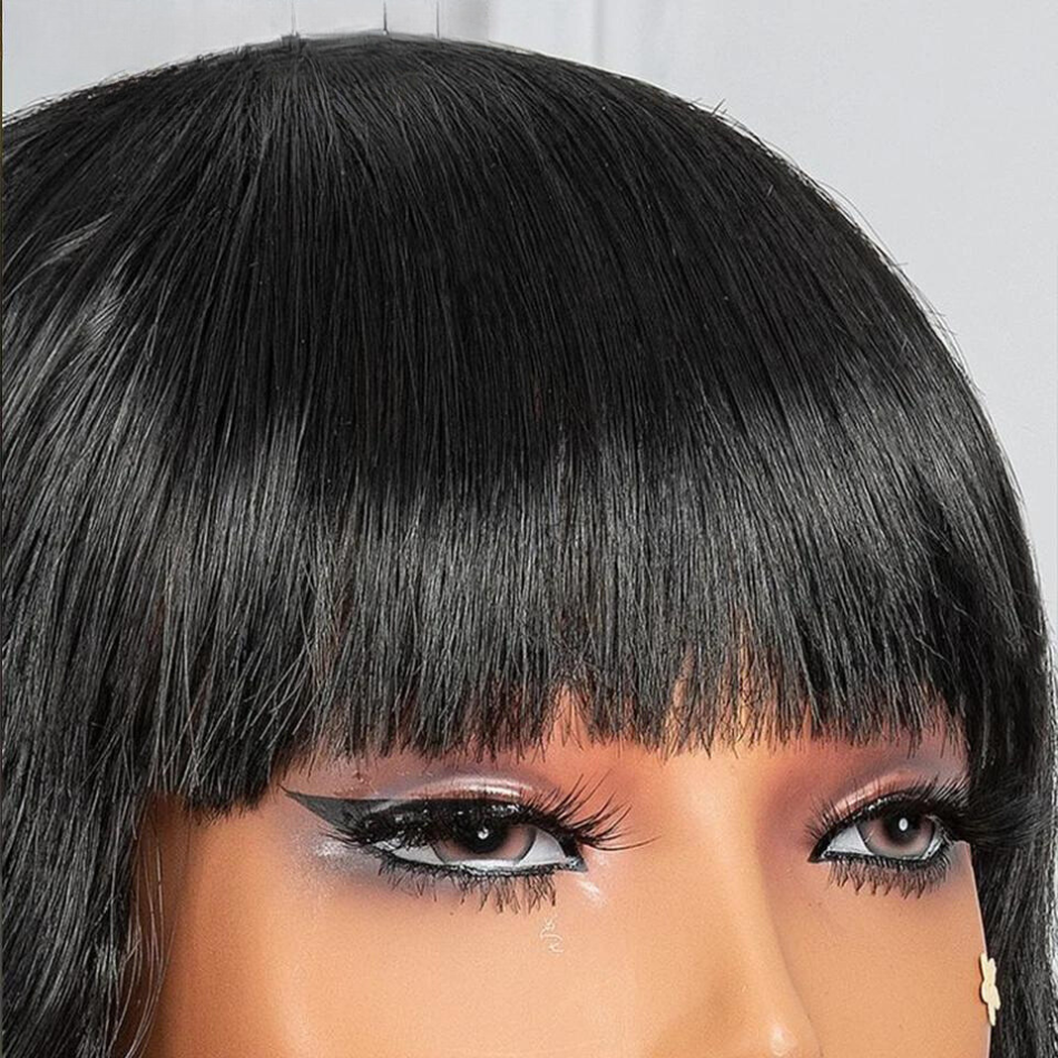 Bob Wig à Frange Curly Body Wave