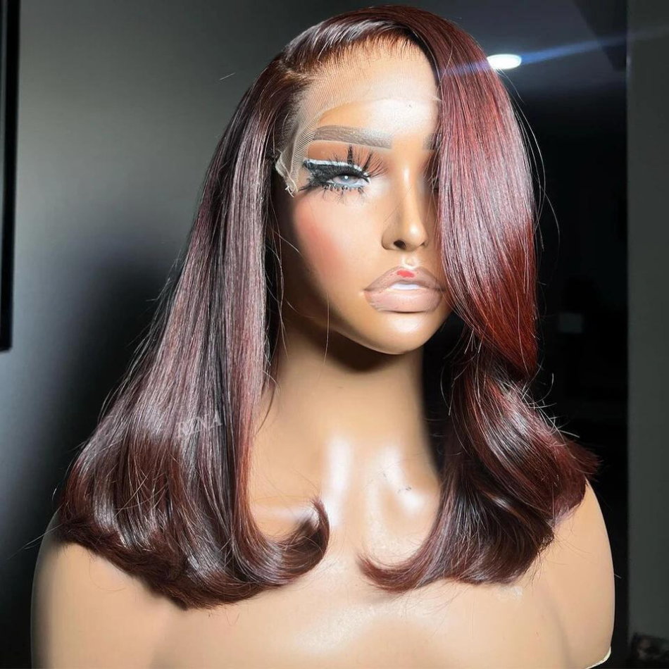 Bob Wig 13x4 Marron Roux Straight