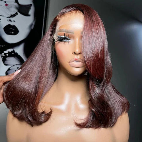 Offre à 175€ = 12" Pérruque Marron Roux + 10" Bob Blond Ombré