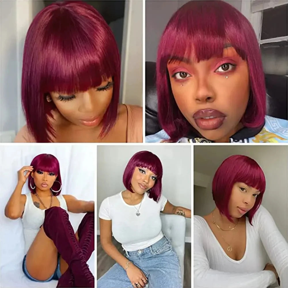 Bob Wig Frange Bordeaux Straight