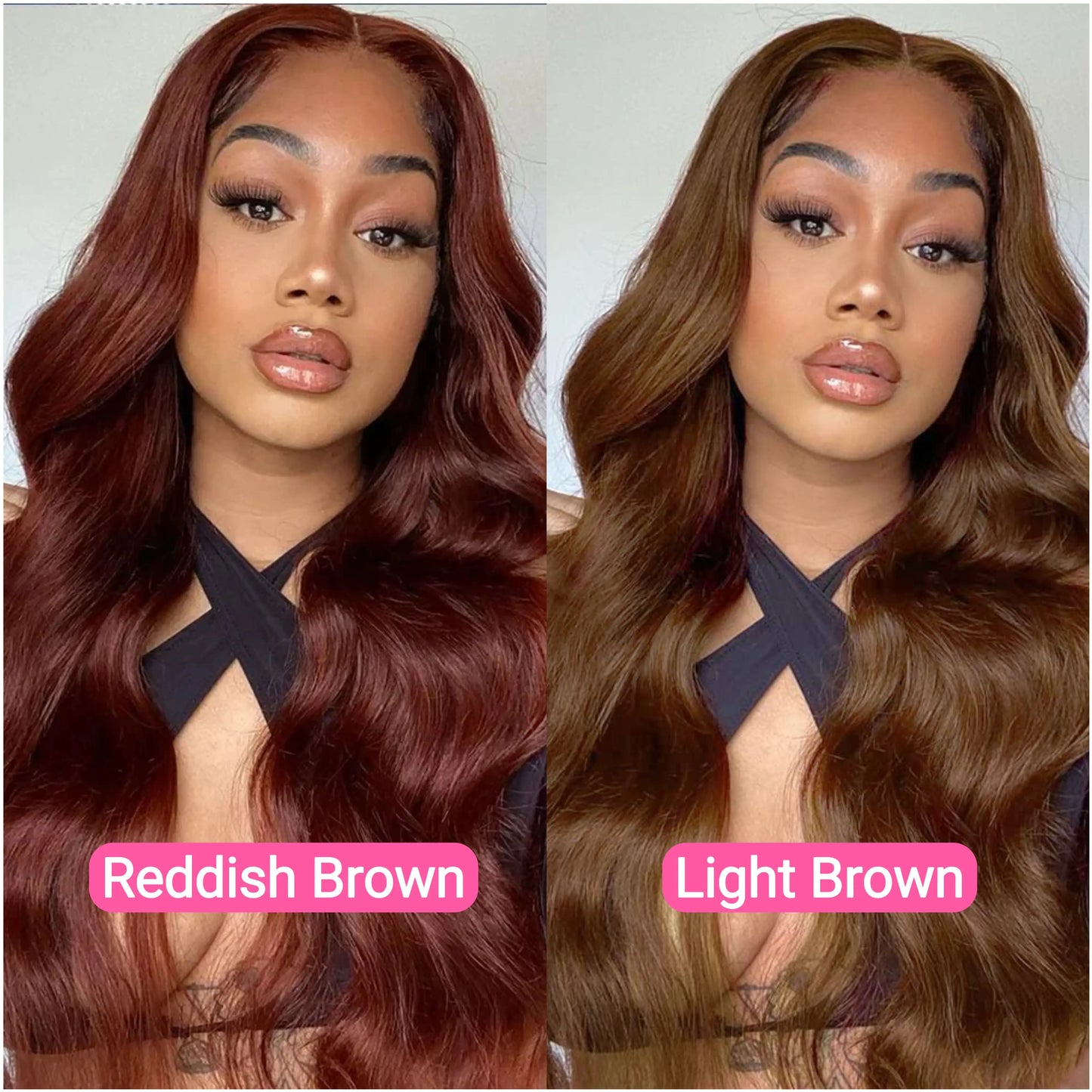 Lace Frontale 13x4 HD Lace Marron Roux Body Wave