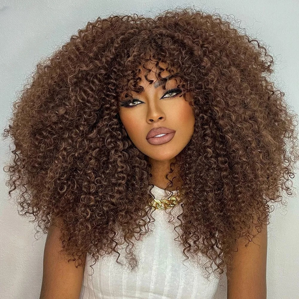 Perruque Marron Kinky Curly