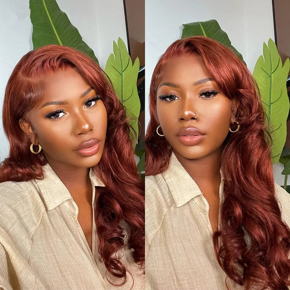 Lace Frontale 13x4 HD Lace Marron Roux Body Wave