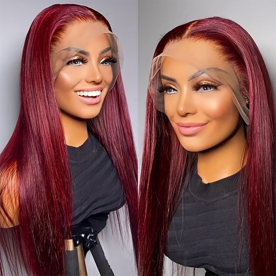 Lace frontale 360 HD Lace Bordeaux Straight