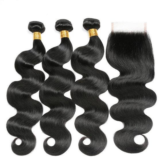 3 Paquets de Tissage + Closure Body Wave