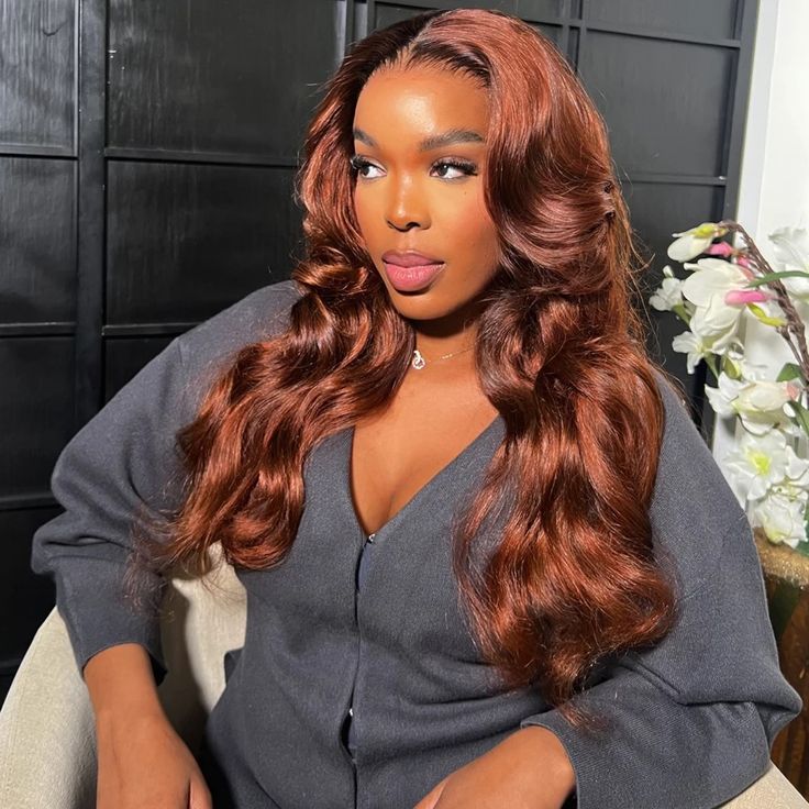 Lace Frontale 13x4 HD Lace Marron Roux Body Wave