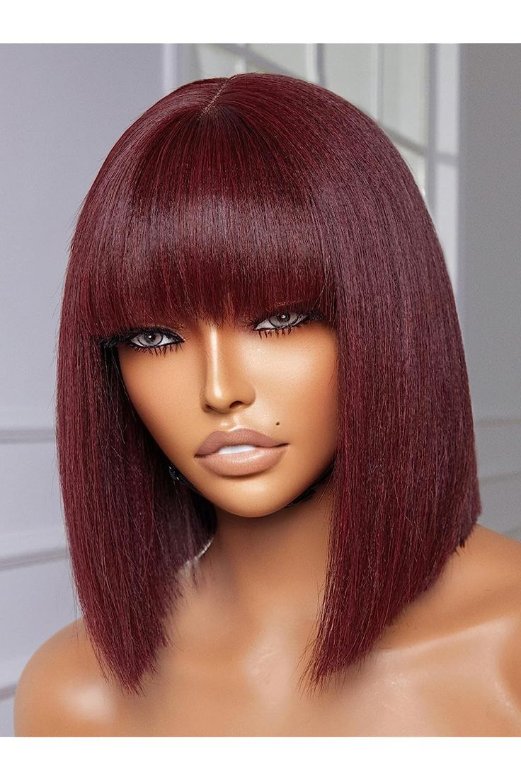 Bob Wig Frange Bordeaux Straight