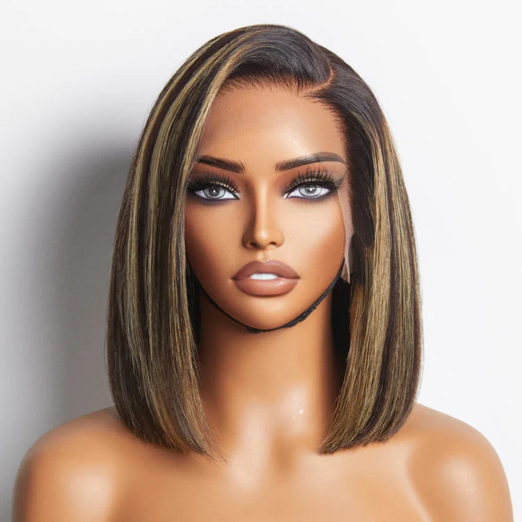 Bob Wig Lace Frontale 13x4 4x4 Highlight Straight