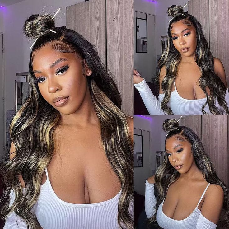 Lace Frontale 13x4 13x6 HD Lace 1B/27 Ombre highlight Body Wave Haute Qualité