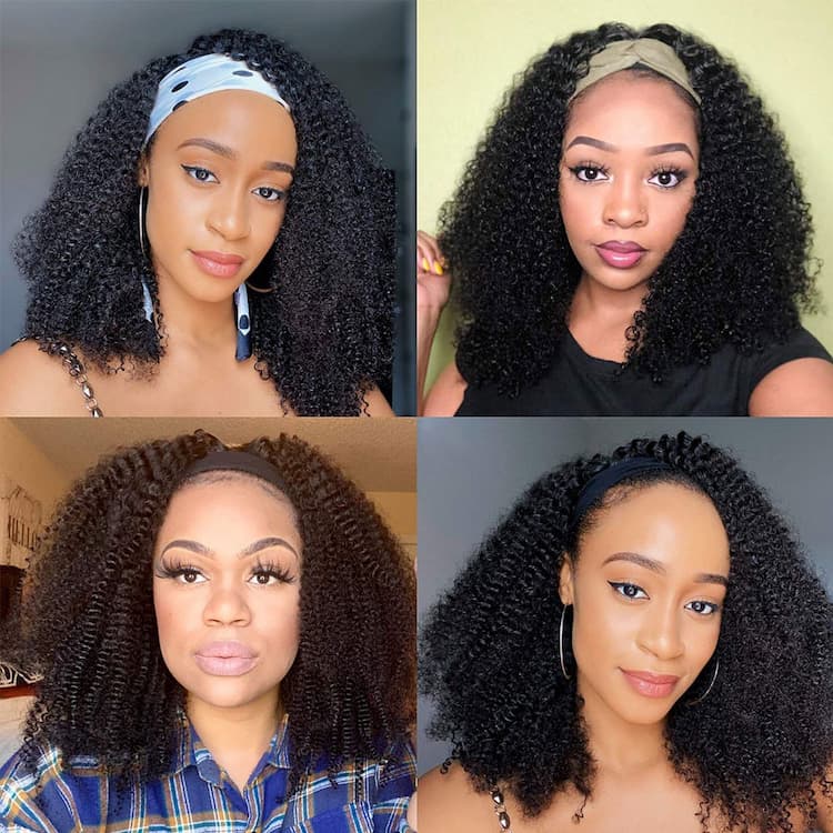 Perruque Bandeau Kinky Curly