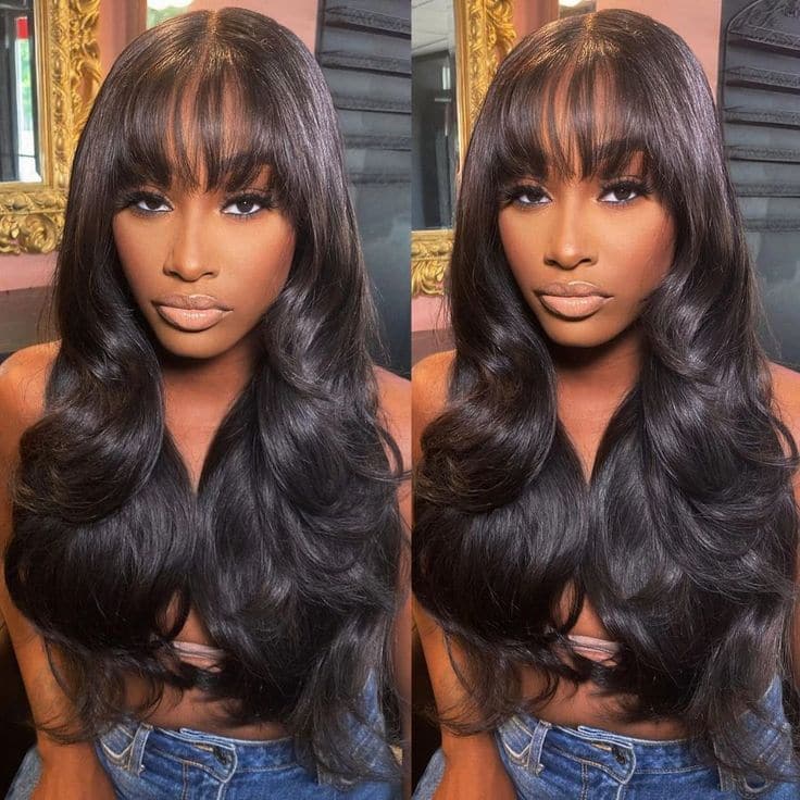 Perruque à Frange Body Wave