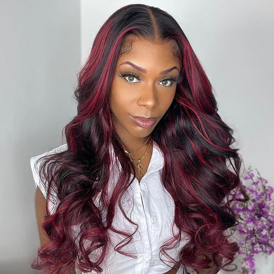 Lace Frontale 13x4 HD Lace Highlight Rouge Body Wave