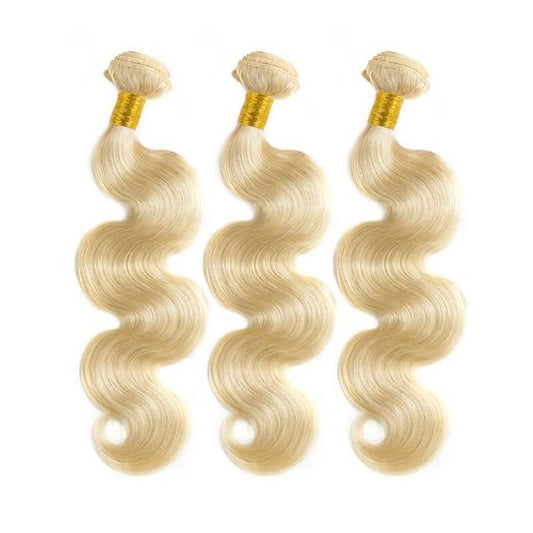 3 Paquets de Tissage Blond Platine Body Wave