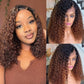 Bob Wig Lace Frontale 13x4 Ombre Curly Water Wave