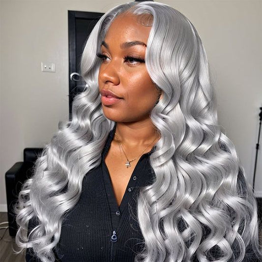 Lace Frontale 13x4 HD Lace Silver Body Wave
