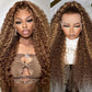 Lace Frontale 13x4 4x4 Highlight Marron Curly Deep Wave