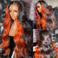 Lace Frontale 13x4 4x4 HD Lace 1B/Ginger Body Wave
