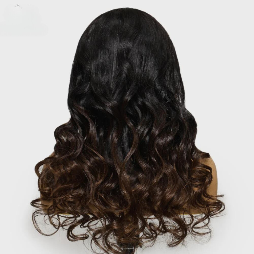 Glueless Wig 7x5 Ombre Brown Loose Wave Haute Qualité