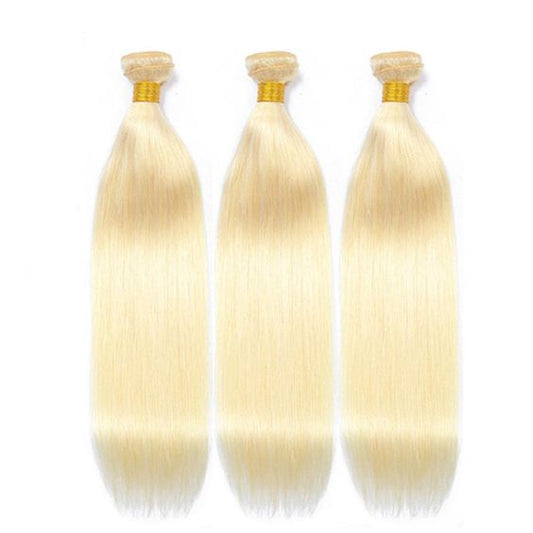 3 Paquets de Tissage Blond Platine Straight